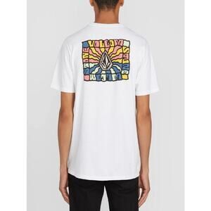 Volcom Beige Stone Short Sleeve Crew Neck Graphic T-Shirt Men's Size Medium